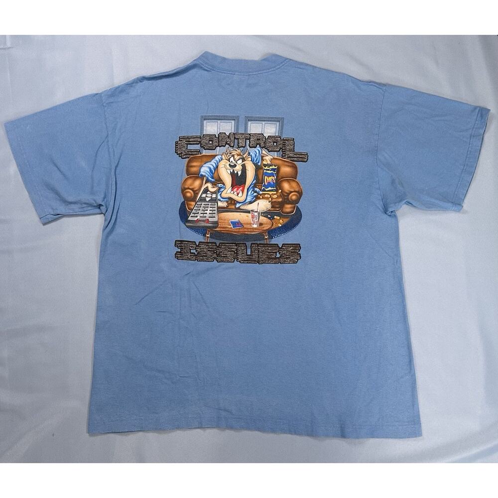 Vintage 1998 Looney Tunes Taz Control Issues Graphic Tee XXL
